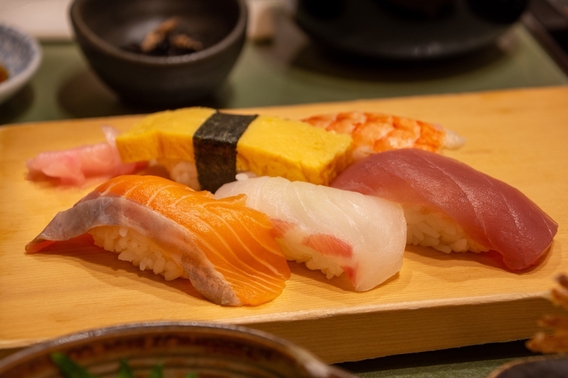 A fresh platter of sushi